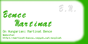 bence martinat business card